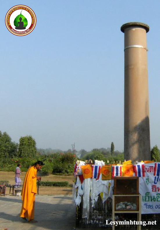 06. Cột trụ đá di tích lịch sử Asoka (Ashoka's Pillar) [Ảnh: Tevaprapas]